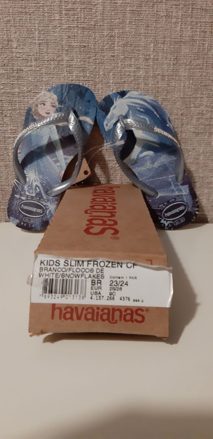 HAVAIANAS klapki Kraina Lodu 2 nowe buty z pudełkiem