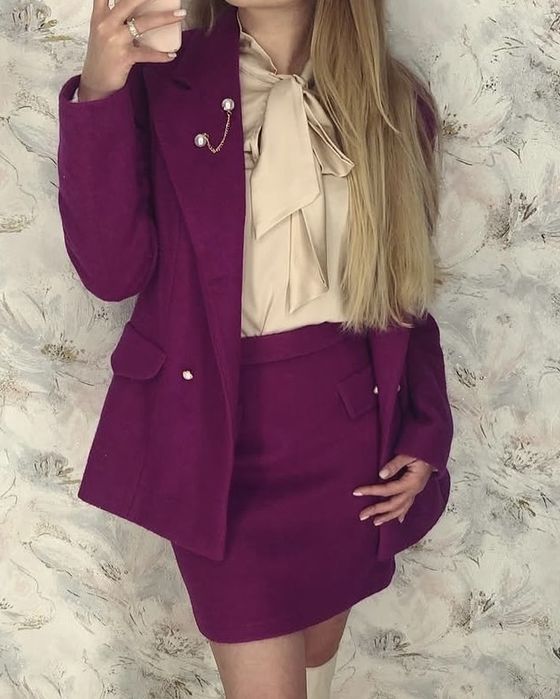 Костюм від українського бренду one by one. Теплий. Рожевий/фуксія