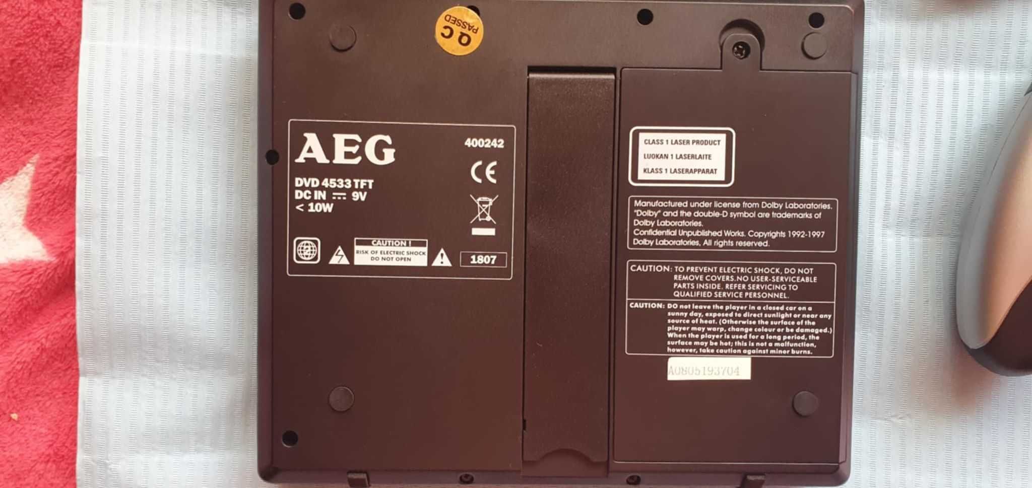 DVD 4533 TFT AEG odtwarzacz z grami video samochodowy