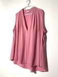 elegancka lejąca bluzka luźna oversize XXL 3xl brudny róż basic casual