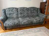 Zestaw mebli wypoczynkowych kanapa rozkładana + 2 fotele