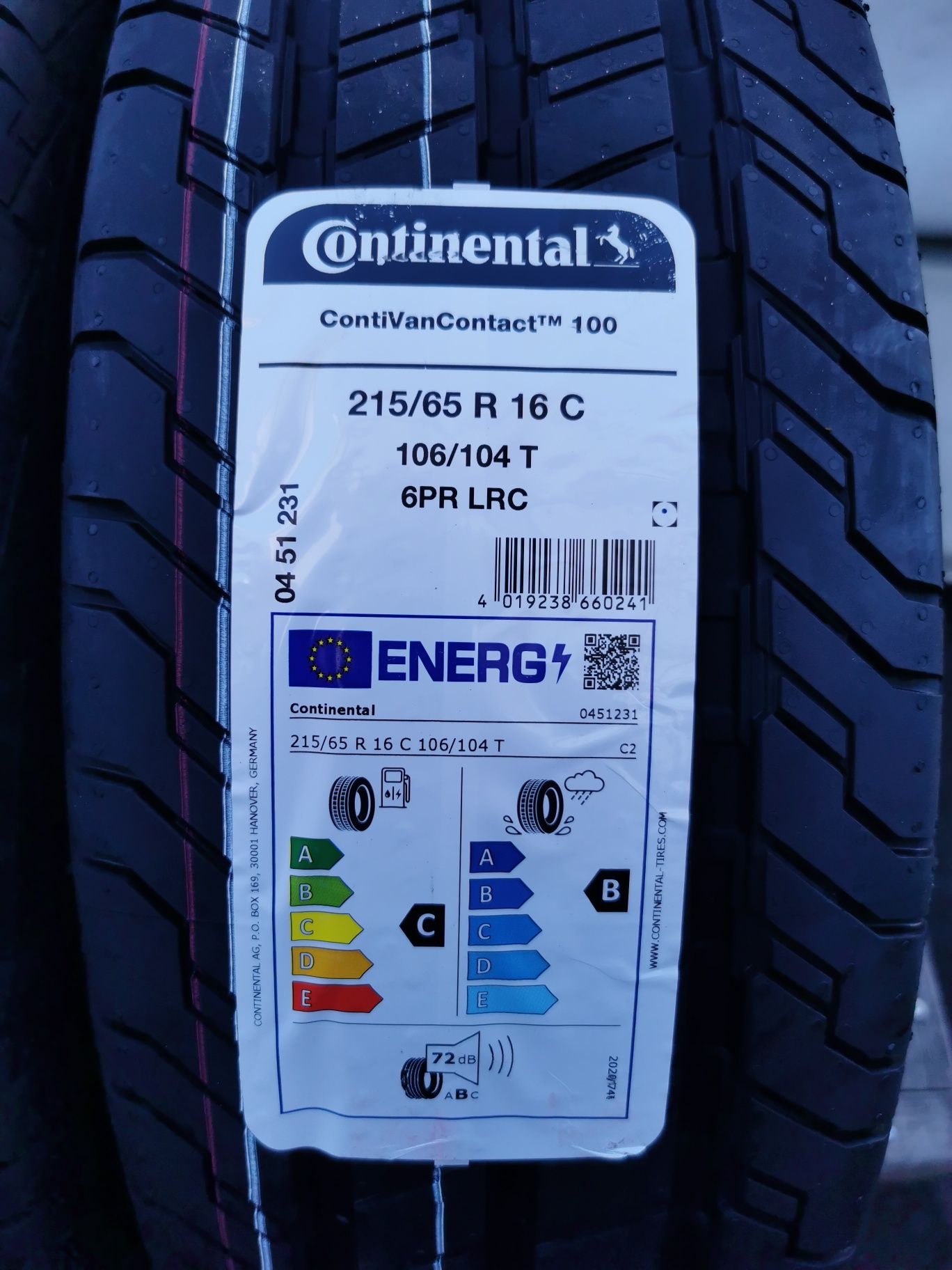 Opony letnie Continental contivancontact 100 215/65/16C 106/104T 2025r