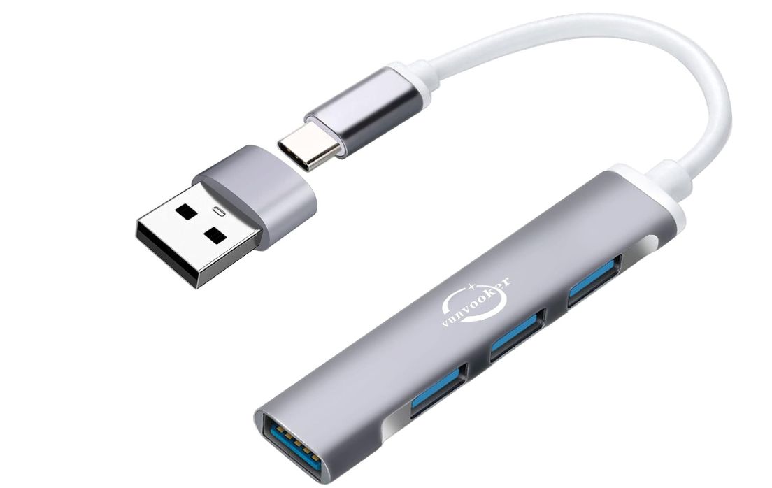 vunvooker 4w1 mini hub usb c z adapterem usb
