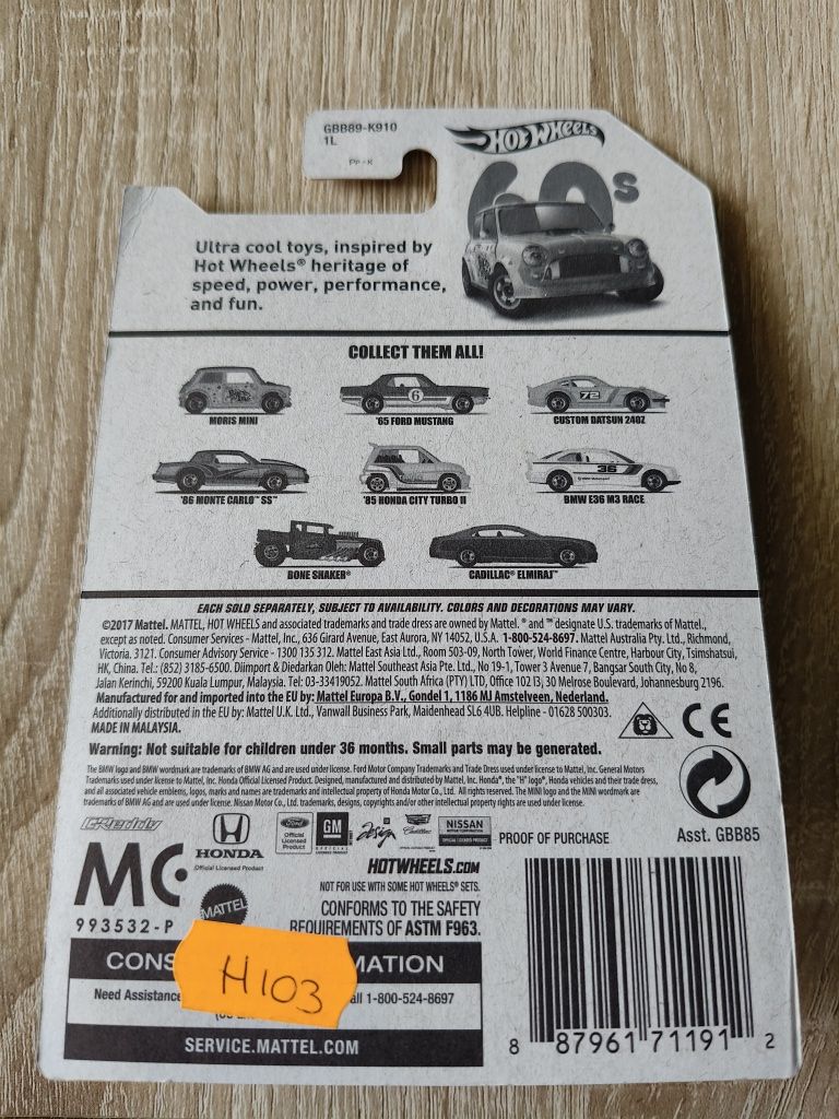 Hot Wheels Morris Mini 60s 2018