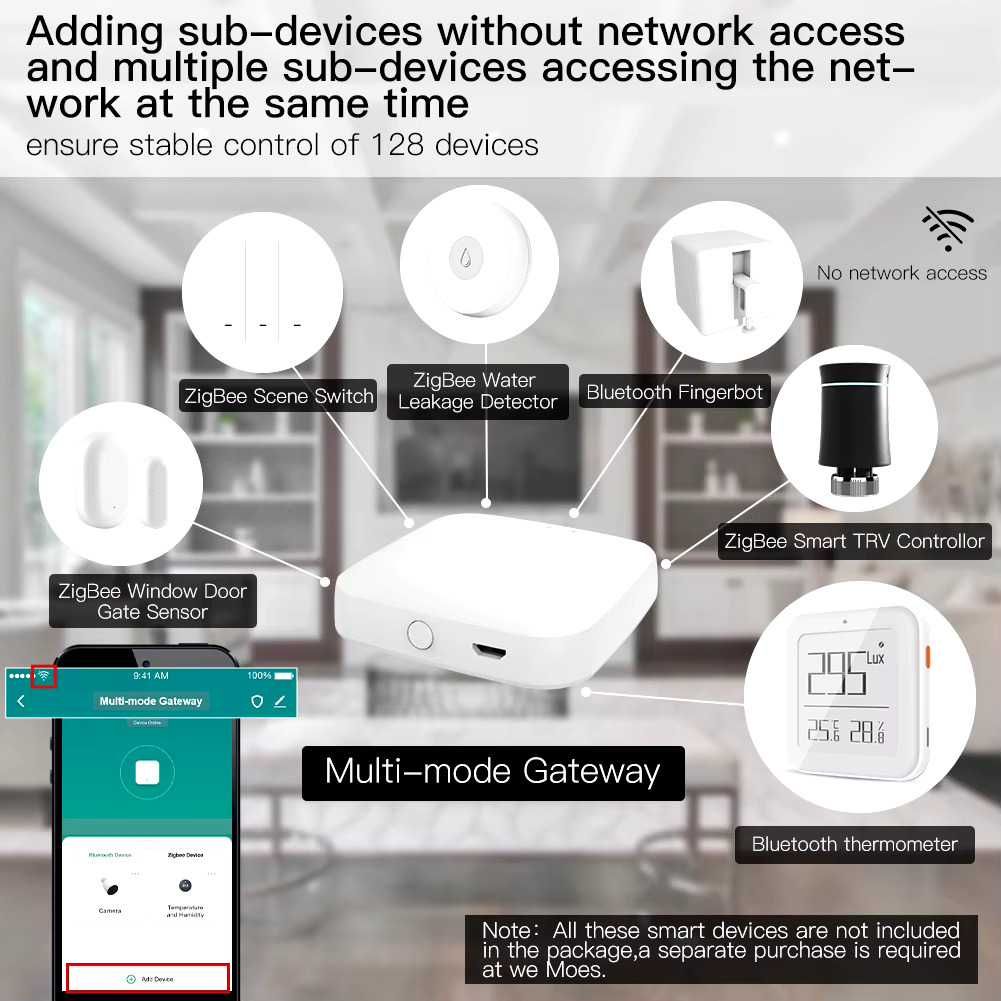 MOES bramka Tuya ZigBee Bluetooth Multi Mode Gateway Hub