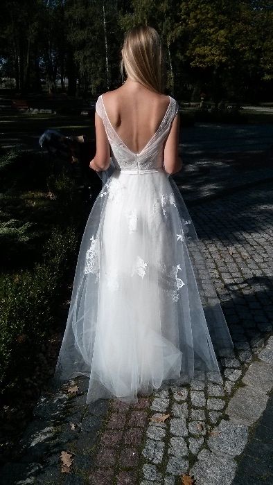 Suknia ślubna Snow | Anna Kara | 34 | Welon | Narzutka