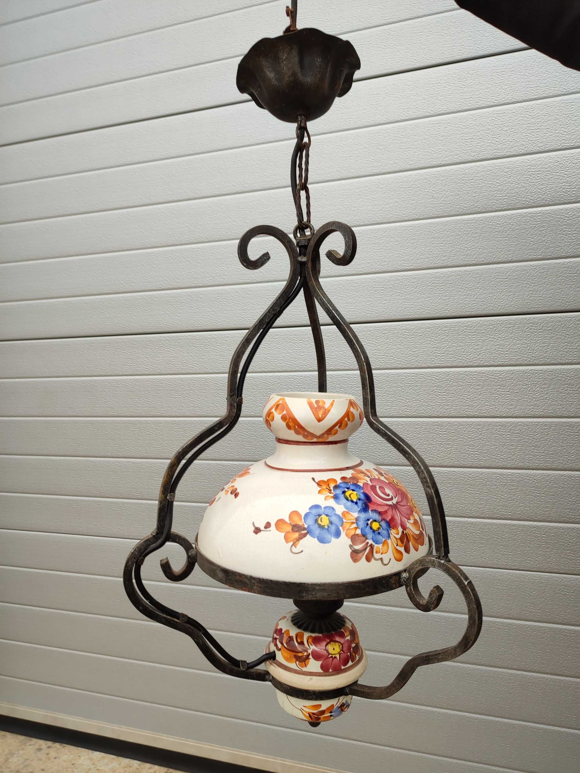 Ceramiczny lampa/żyrandol Niemcy -fajans -