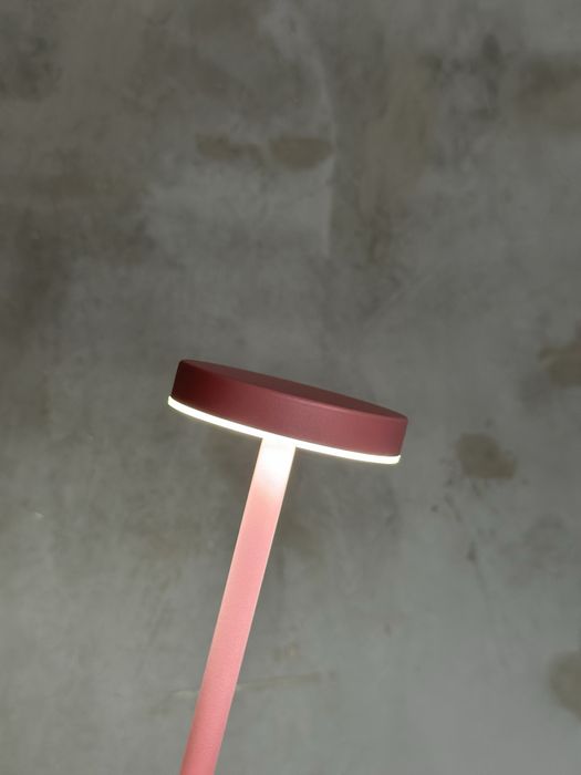 Retro lampa metalowa lampka nocna różowa Modern Design Space Age UFO