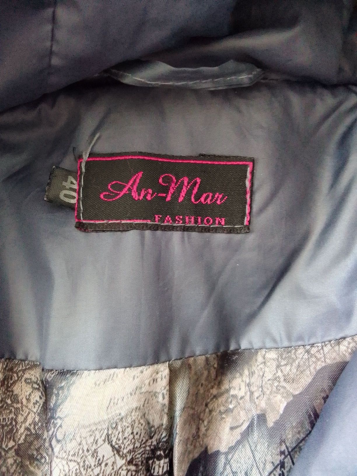 Grafitowy płaszczyk pikowany 40 AlM Fashion