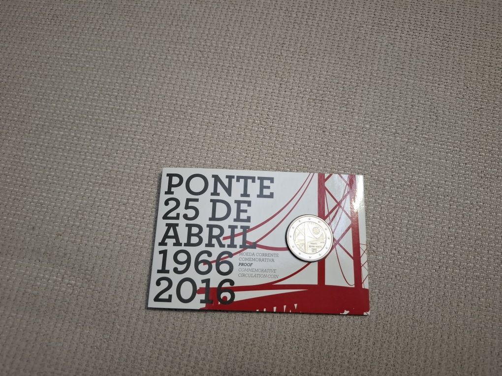 Moeda 2€ proof ponte 25 abril