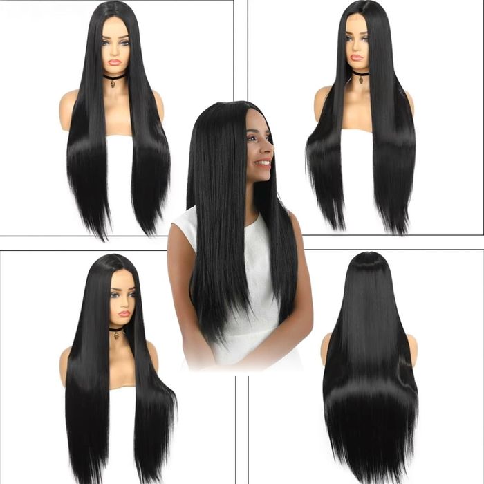 Peruka czarna dluga_Halloween