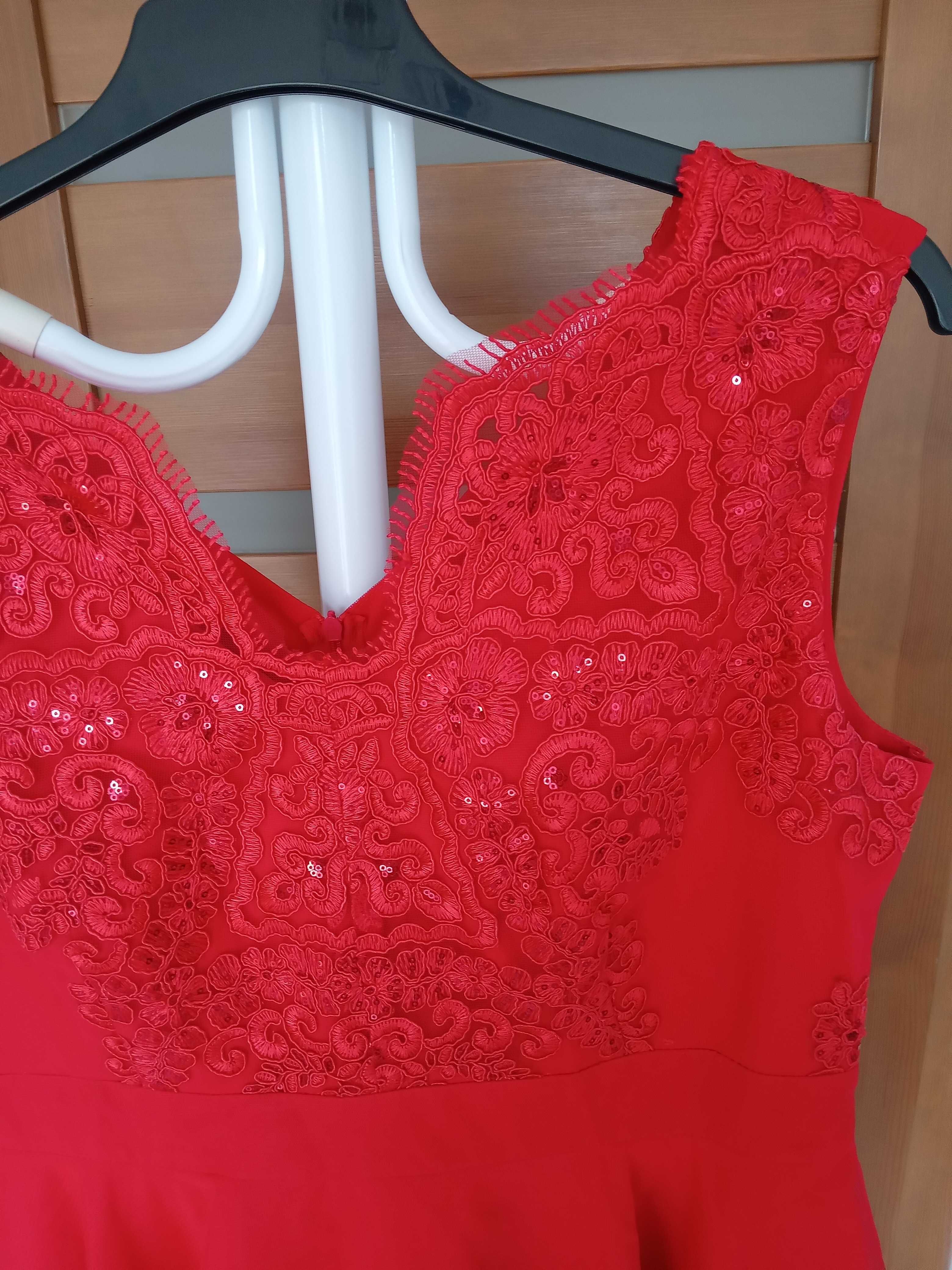 Sukienka balowa 4XL / 48 czerwona