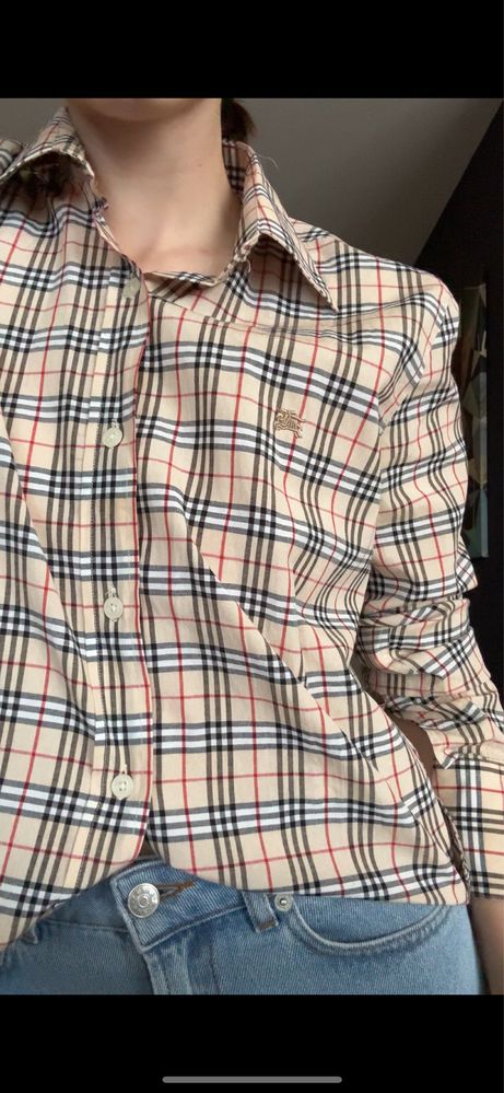 руюашка блузка сорочка burberry хлопок бавовна