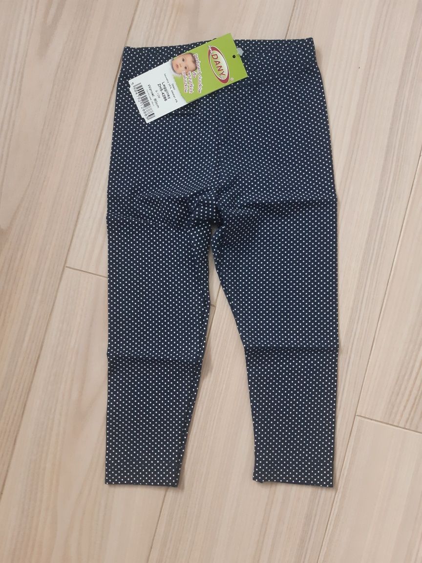 Legginsy dziewczęce nowe z metką rozmiar 80 cm