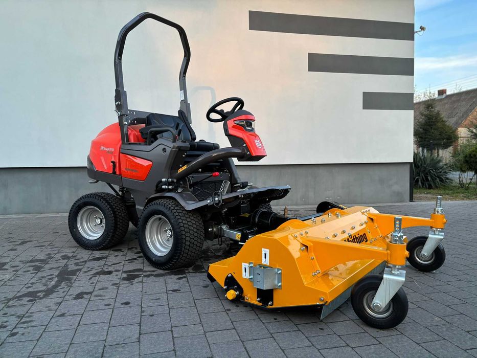 Rider Husqvarna P 525DX z kosiarką bijak. Muthing FM160 + OREC RMK180