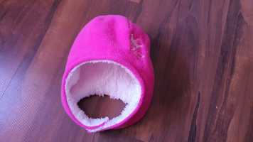 Ciepla różowa czapeczka na futerku 3-6 miesięcy