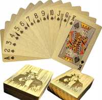 Karty złote do gry talia złotych kart