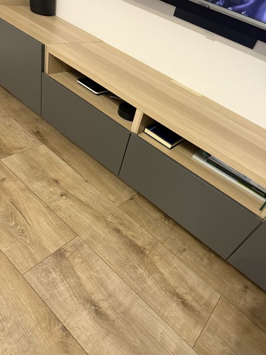 Ikea besta zestaw szafek podwieszanych i rtv