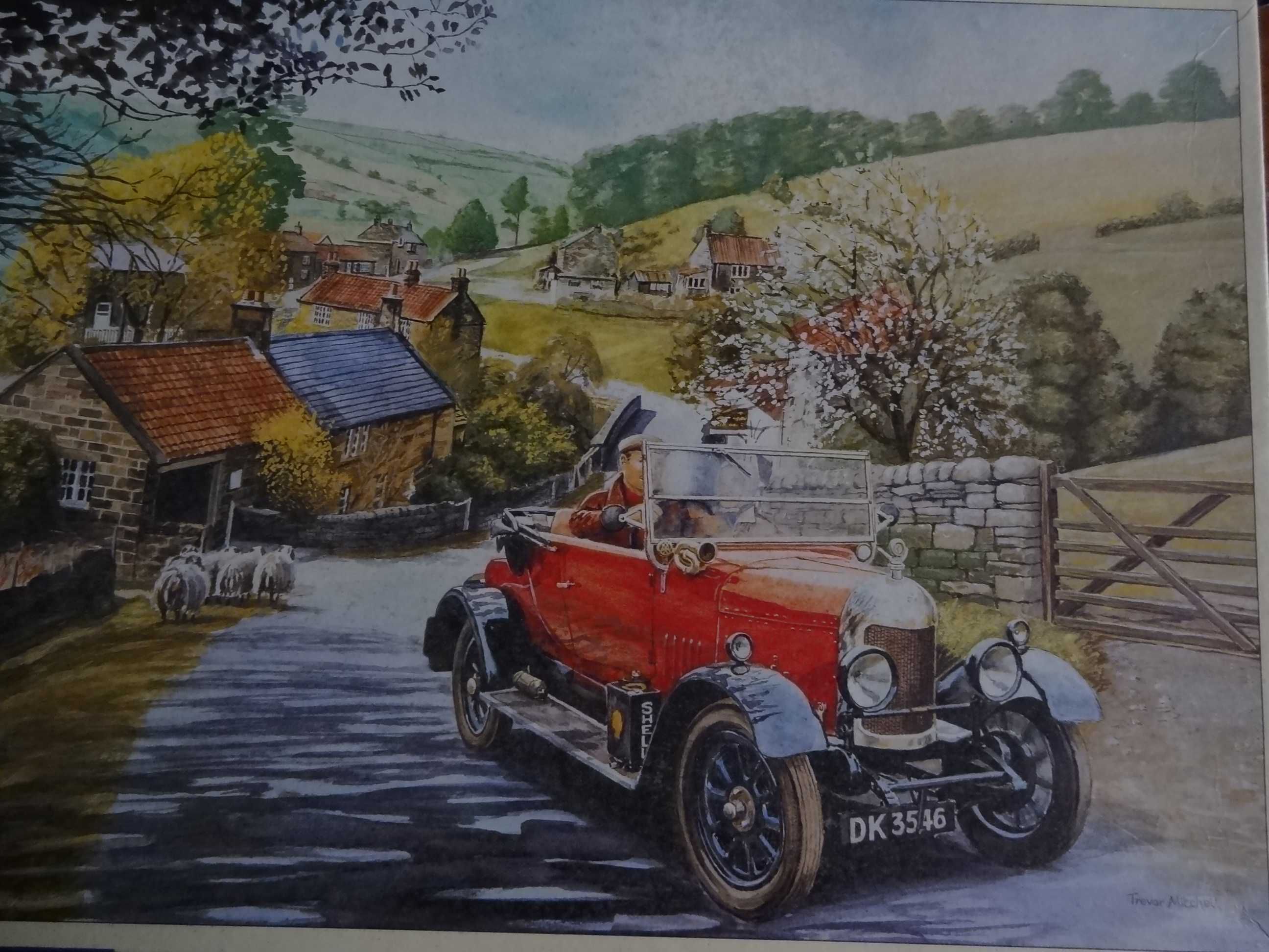 + Puzzle 500 elementów + wieś, angielskie stan dobry, 48x34 cm