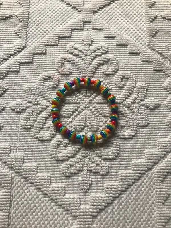 Pulseira handmade arco-íris