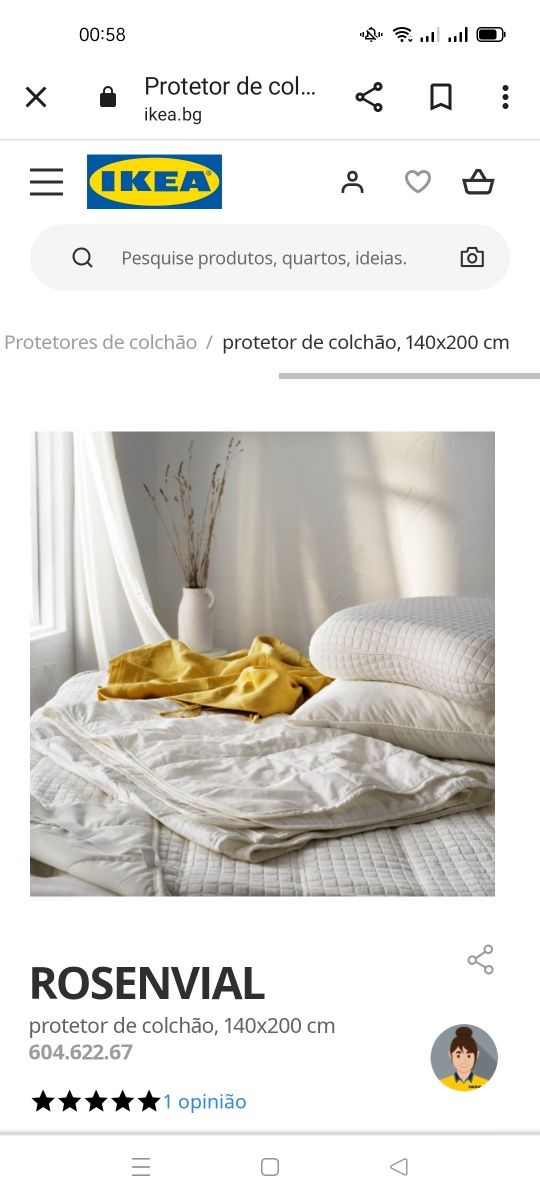 Protetor colchão rosenvial IKEA. NOVOS