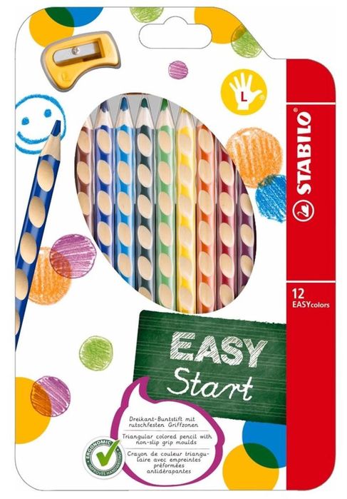 Kredki Easycolors dla leworęcznych 12 kol. STABILO Stabilo pudełko,