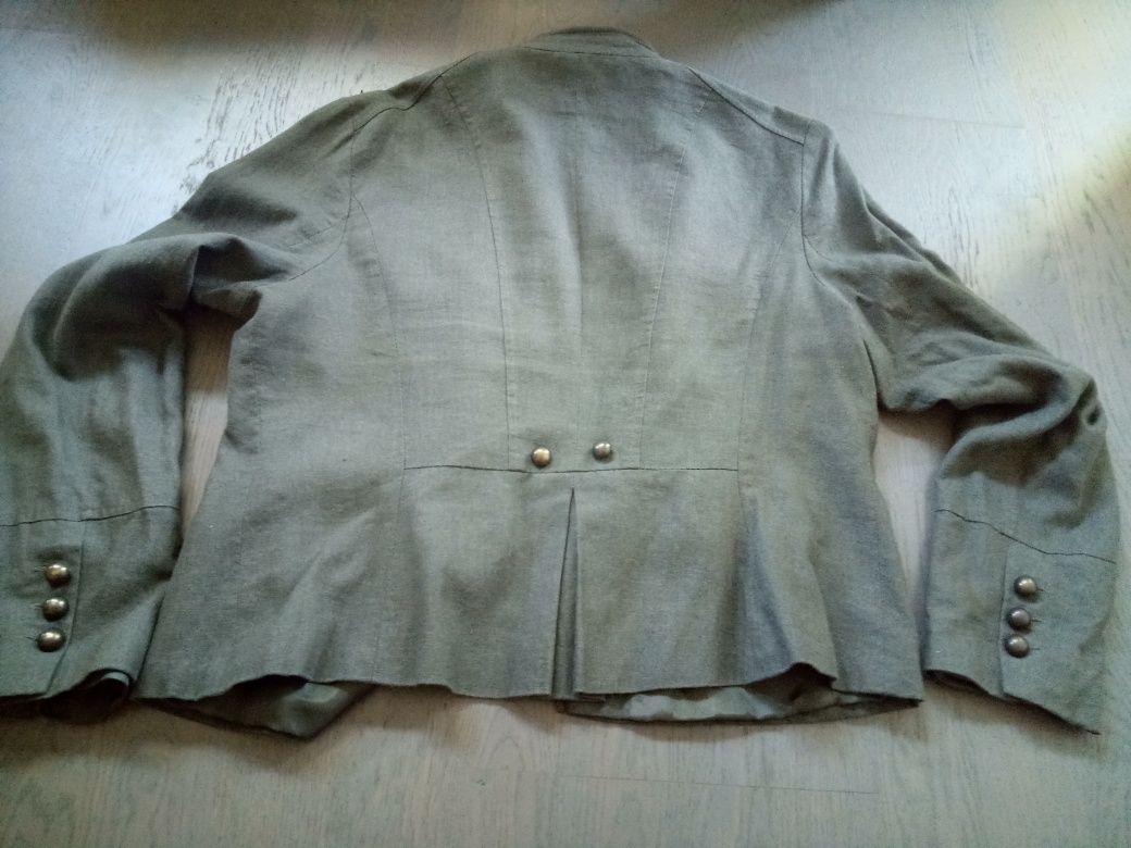 Kurtka khaki KappAhl z lnem 40 42 44