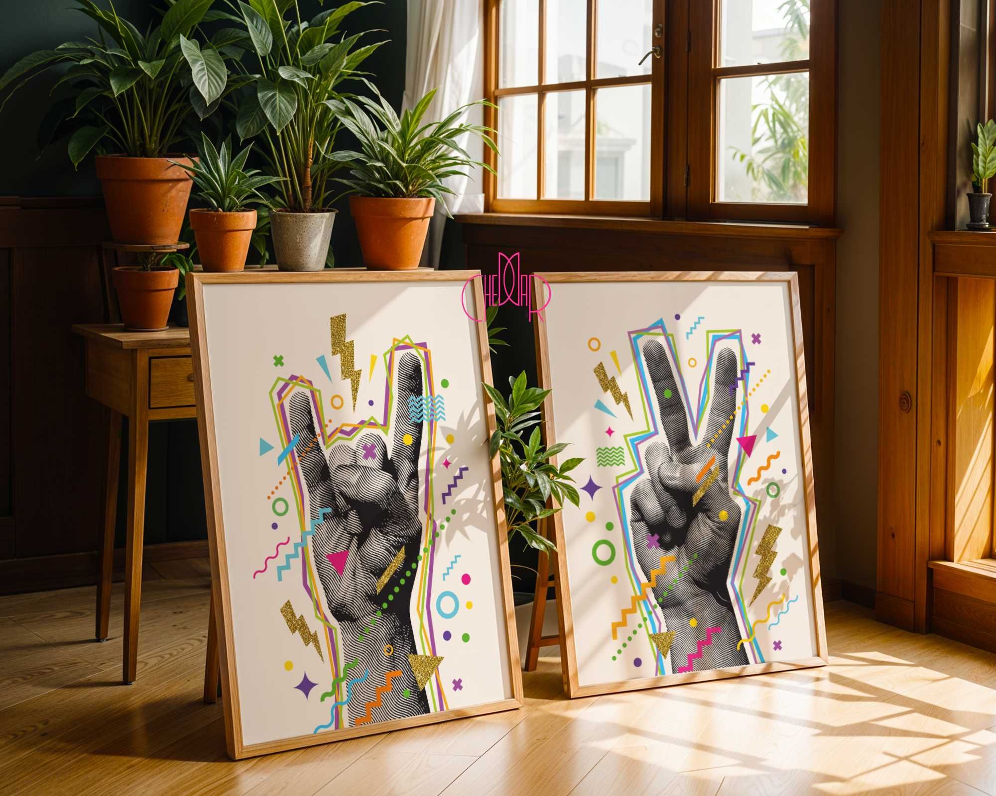 Plakat Peace & Love, Rock & Roll