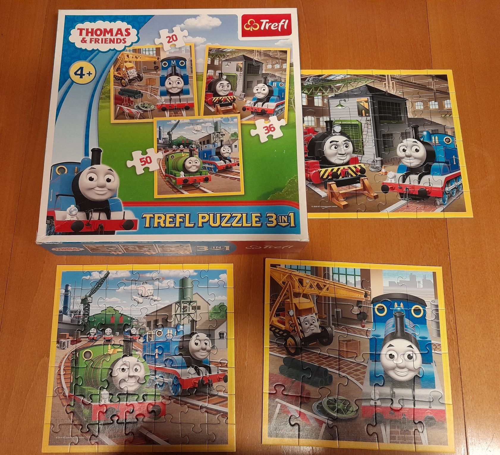 Puzzle 4 w 1 świnka Peppa, Tomek i przyjaciele, 4+