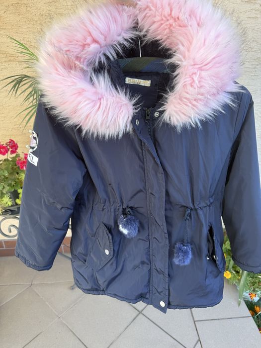 Kurtka dla dziewczynki 146 ocieplana zimowa