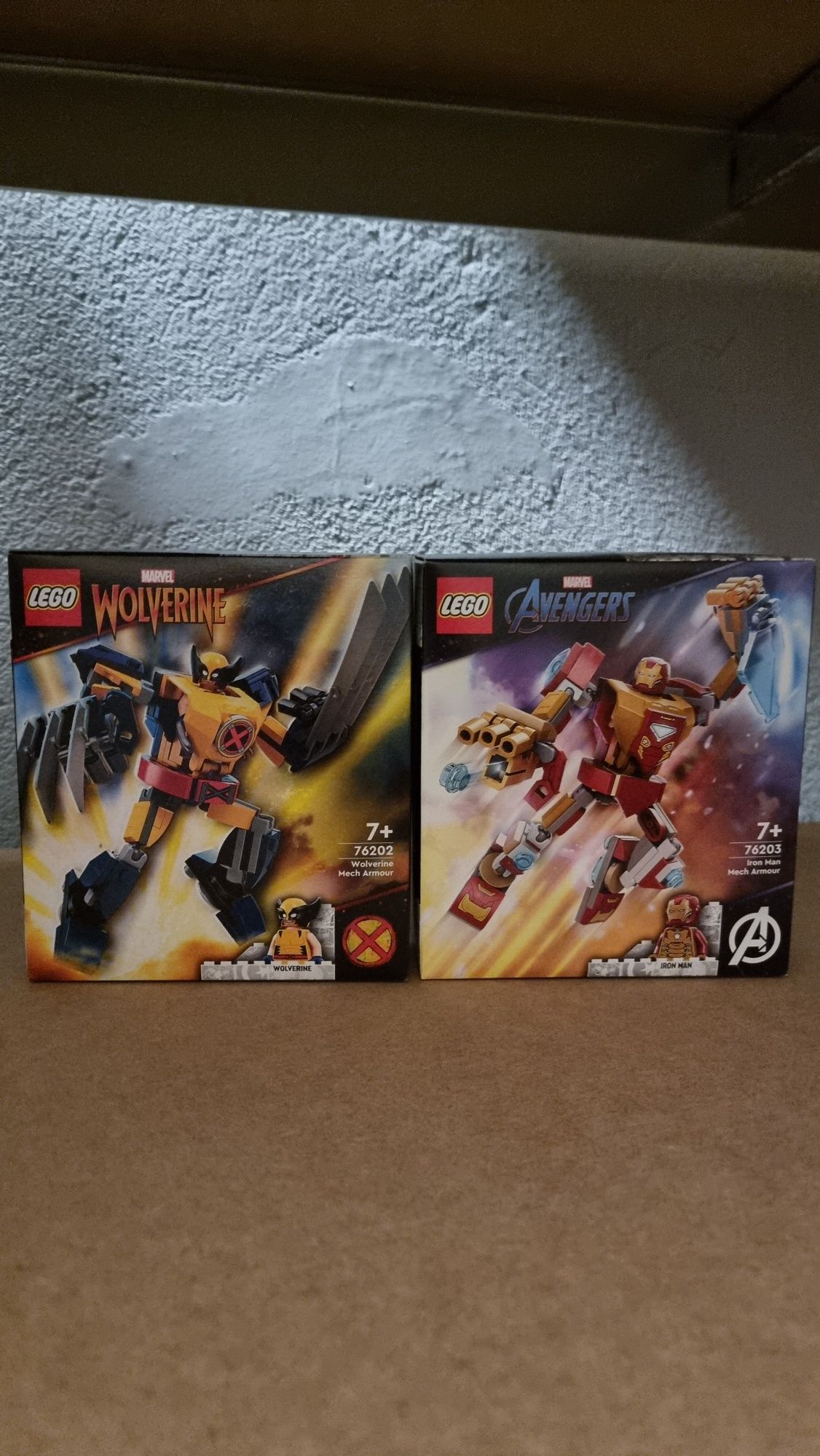 Lego 76202 zbroja Wolverine'a Lego 76203 zbroja Iron mana