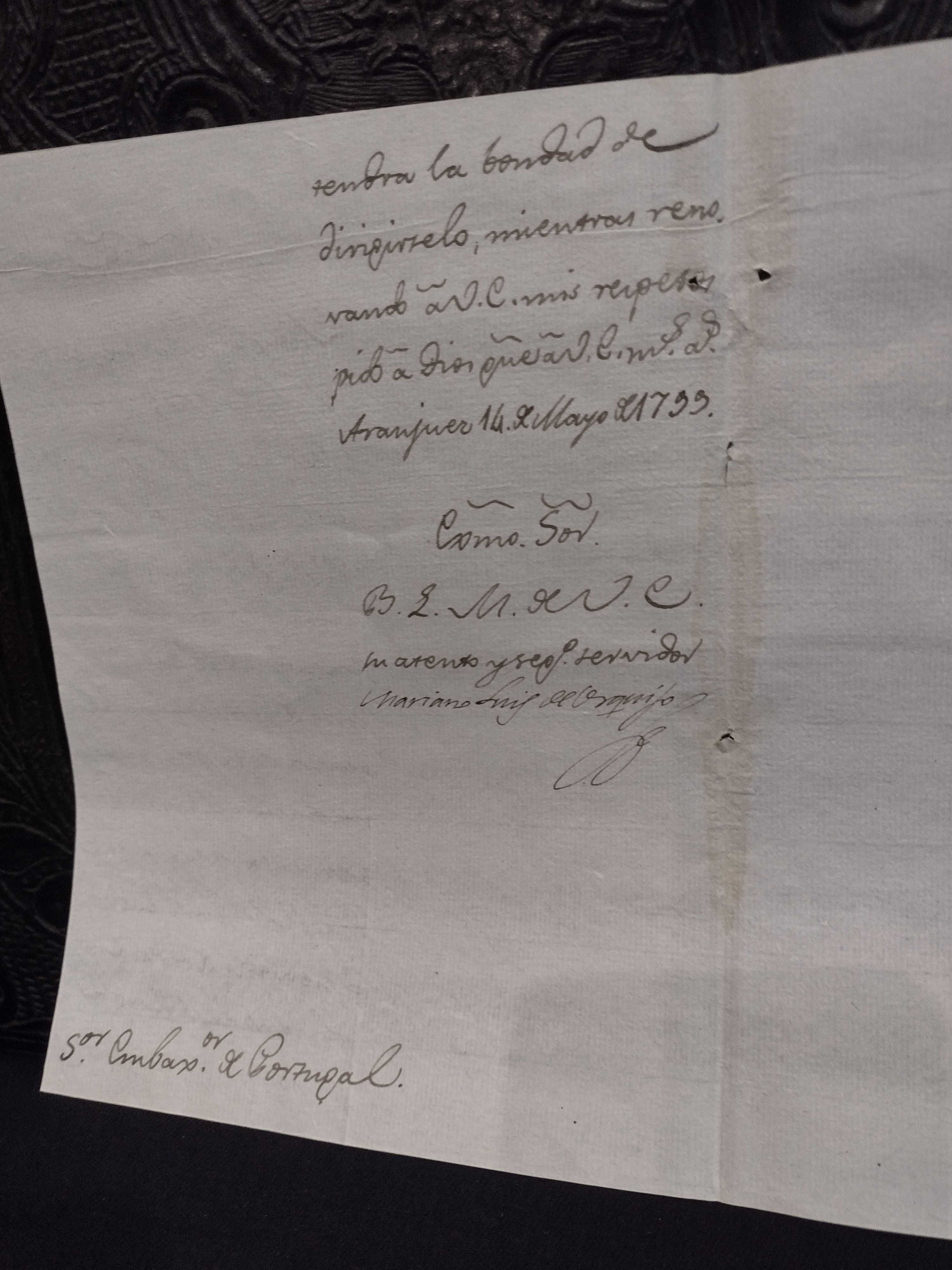 Manuscrito "Mariano Luis de Urquijo" 1799