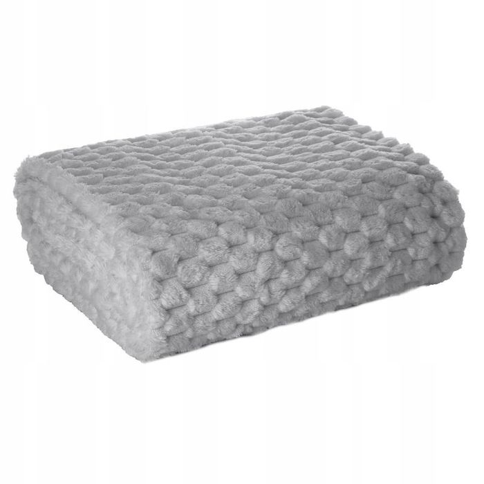 Koc 70x160 Flanelowy Design Cindy6 Srebrny