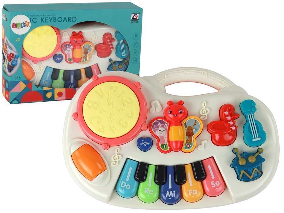 Pianinko Edukacyjne Klawisze Instrumenty Motylki Panel Muzyczny