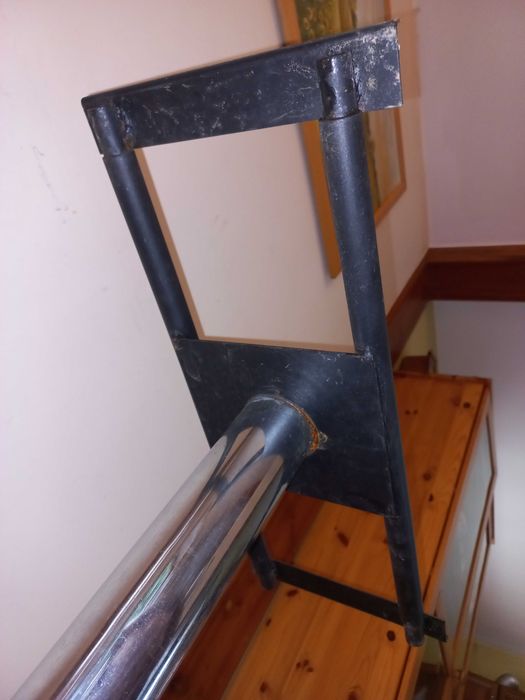 Stojak pod telewizor PRL metalowy chrom