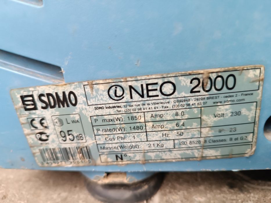 Generator SDMO agregat prądotwórczy iNEO 2000 INVERTER 1,85kW