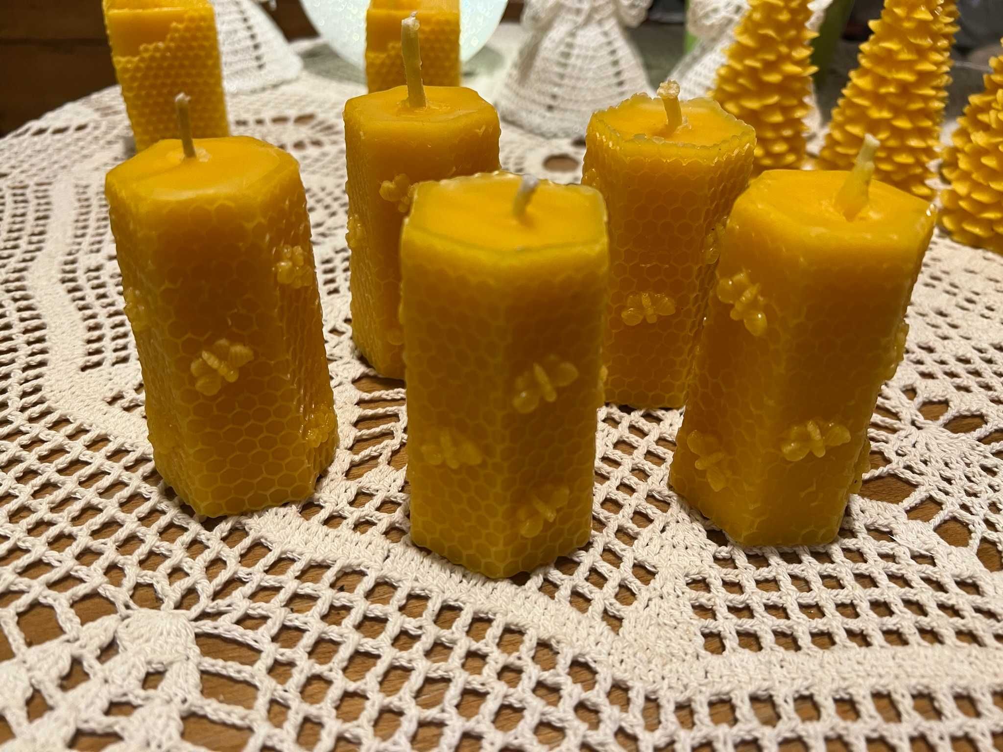 Świece świeczki z naturalnego wosku pszczelego sterylizowanego