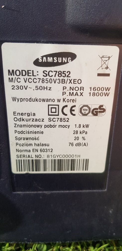 Odkurzacz Samsung sc7852