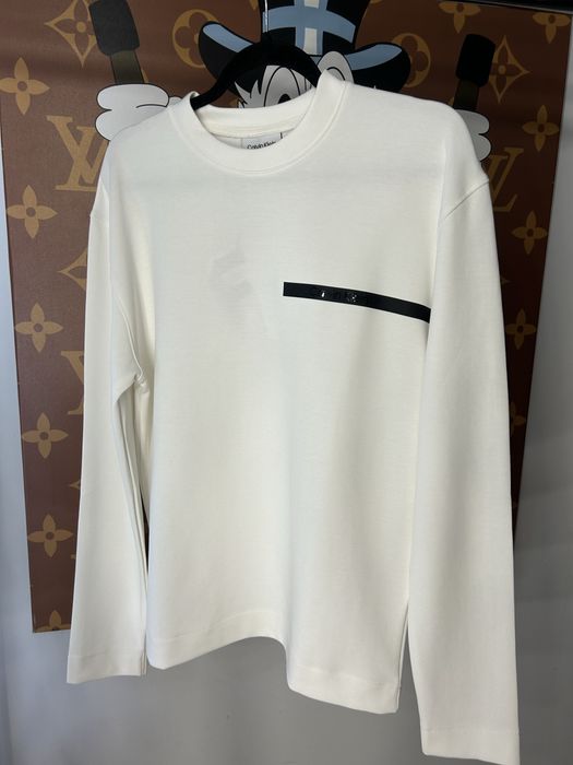 MEGA SALE -40% Мужской свитшот Кельвин Кляйн белая Кофта осень Лонгсли