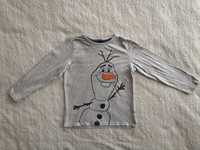 Szara bluzka z długim rękawem Frozen 110 - 116 Olaf Kraina Lodu