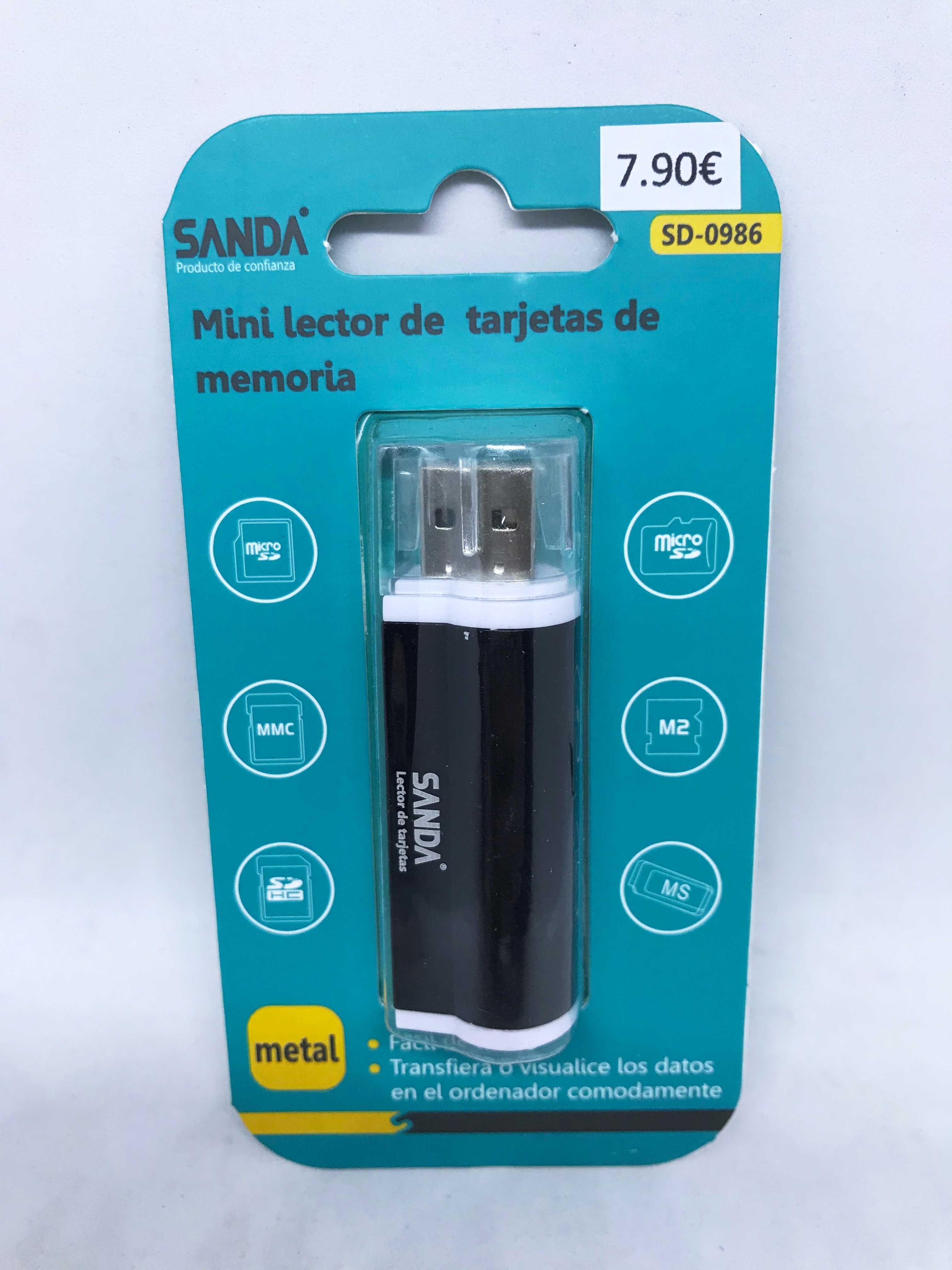 Pen USB leitor de múltiplos cartões de memória (All in one)