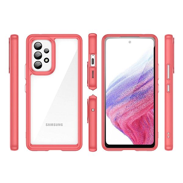 Etui Outer Braders z Ramką do Samsung Galaxy A53/5g czerwony