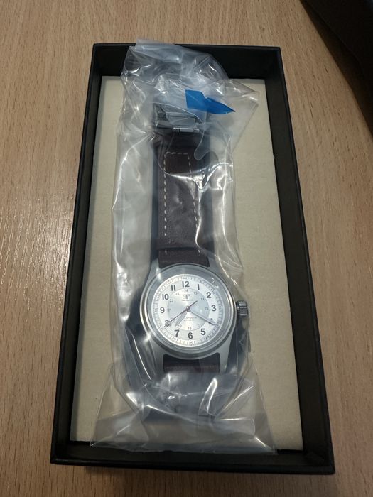 Zegarek Tandorio Automatic srebrna tarcza skórzany pasek