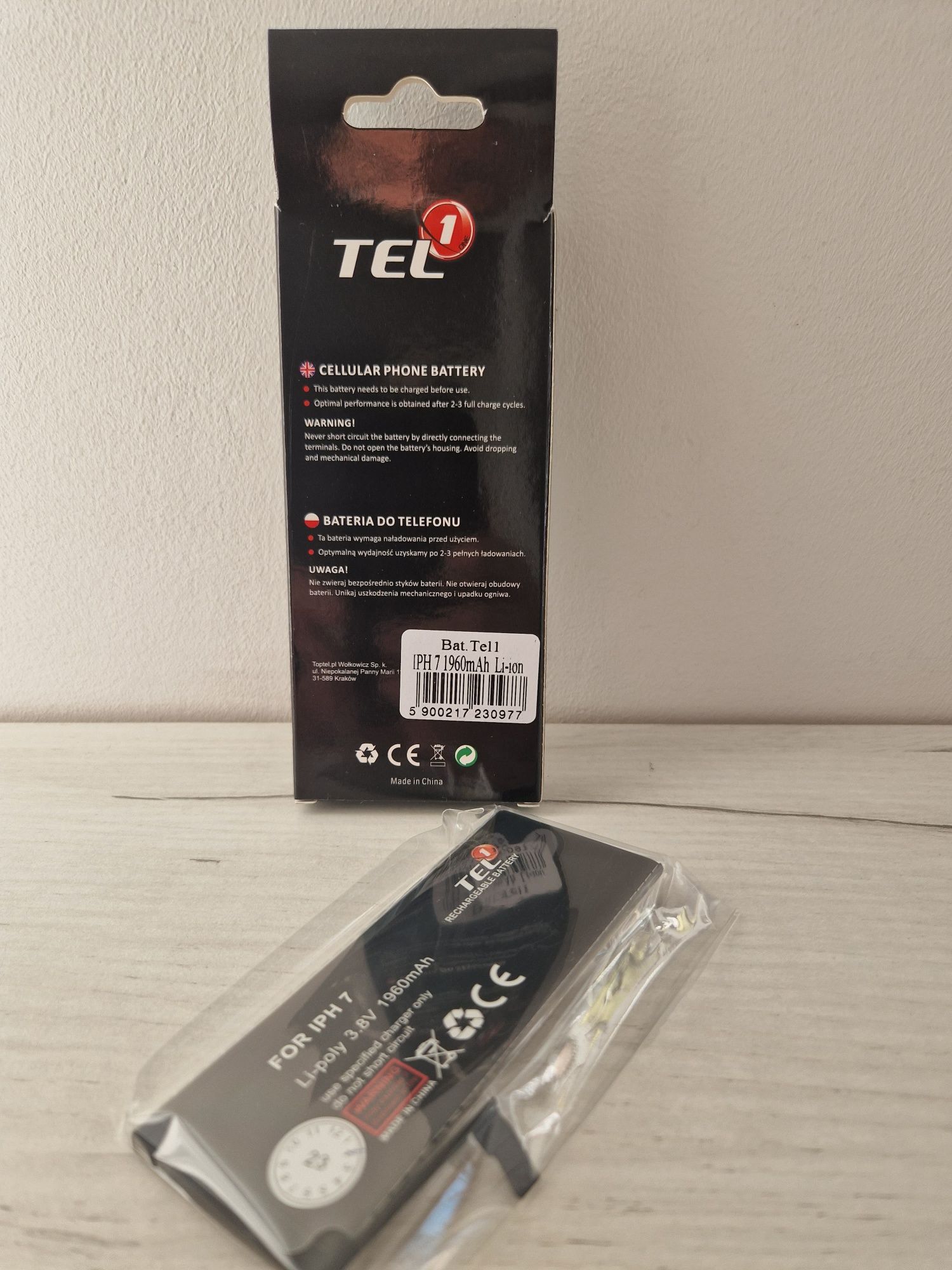 Bateria Tel1 do Iphone 7 1960mAh Li-poly