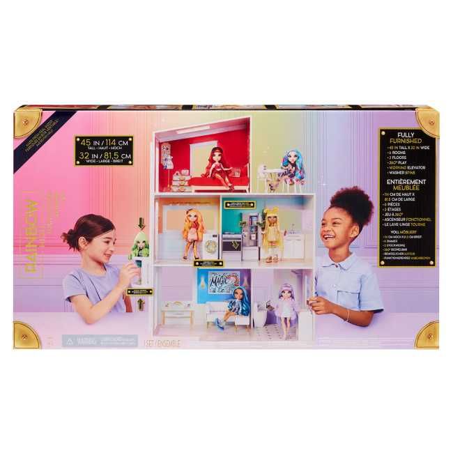 Оригінал! Будинок для ляльок Rainbow High Веселковий таунхаус 502203