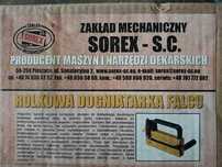 SOREX Zaginarka zagniatarka falcu  rolkowa