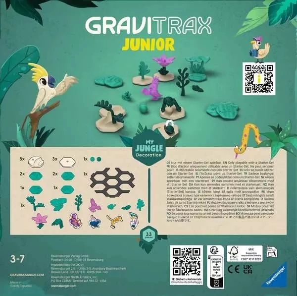 Gravitrax Junior. Zestaw uzupełniający Dżungla