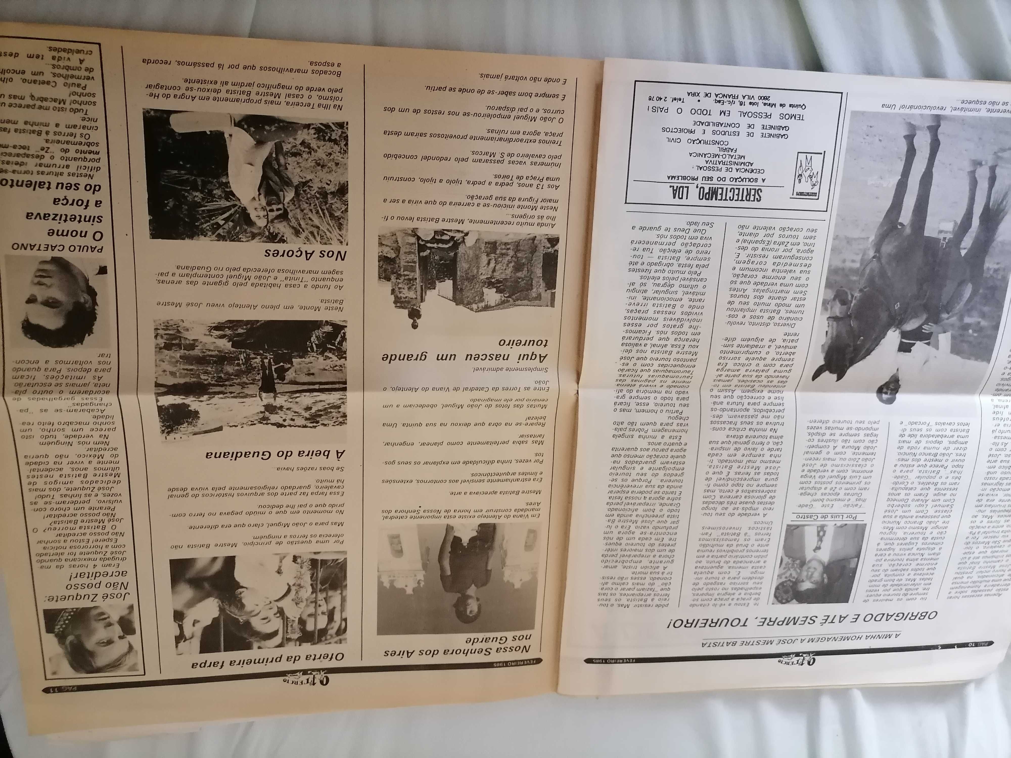 Tauromaquia O 1º Tércio Número Especial O ADEUS a MESTRE BATISTA 1985