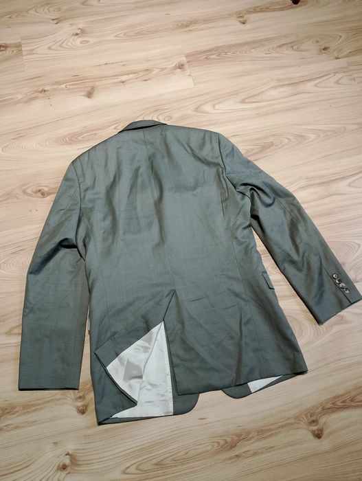 Szara Wełniana Marynarka Hugo Boss Vintage 00's