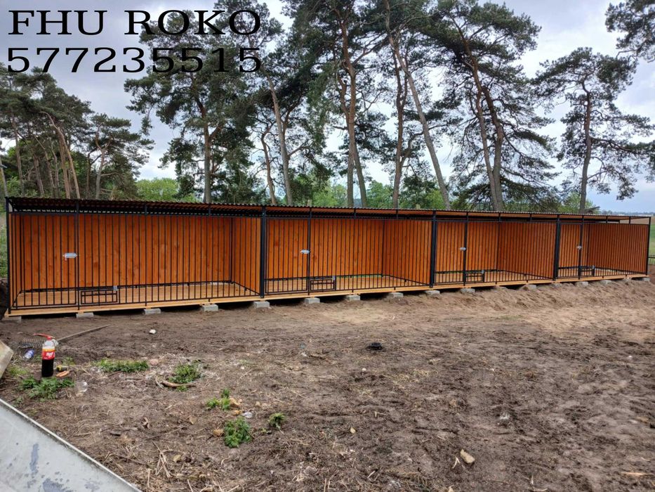 Kojce dla psów w szeregu boks szeregowy,klatka dla psa hodowla hotel